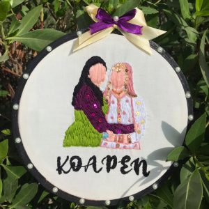 Faceless Portrait Embroidery Hoop