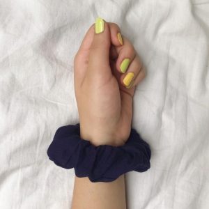 ‘Navy Blue’ - Linen Scrunchies