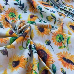 White sunflower shirt (Custom)
