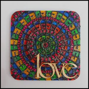 Hand-Painted Magnet – Love