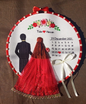 Anniversary/Wedding Embroidery Hoop