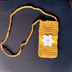 Floral Crochet Mobile Bag