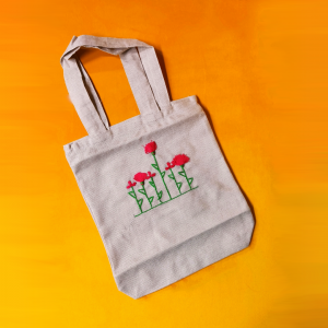 Floral Lane Embroidered Tote Bags