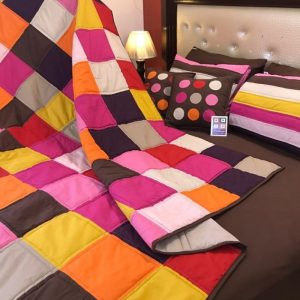 8 pcs Patchwork & polyester quilted comforter set