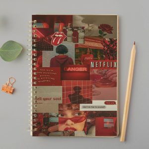 Aesthetic Red-Spiral Notebook