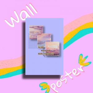 Purple aesthetic wall poster