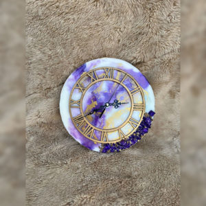 Purple and Gold Clock