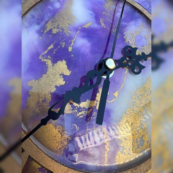 Purple and Gold Clock 2