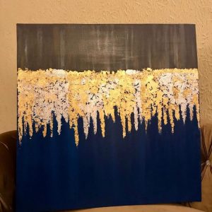 Silver and Gold Leaf Painting