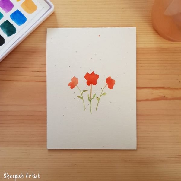 Red Flowers Card