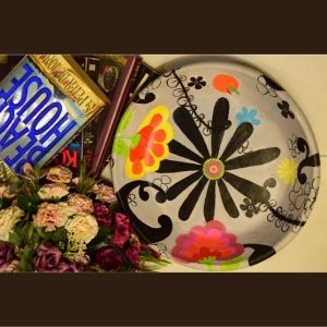 Blooming Flowers Handpainted Plate (Different Flowers)