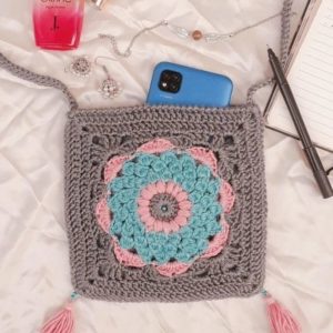Crochet Square Cross Body Bag