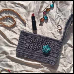 Crochet Pouch with Side Handle