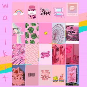 Pink Aesthetic Wall Kit (20 Posters)