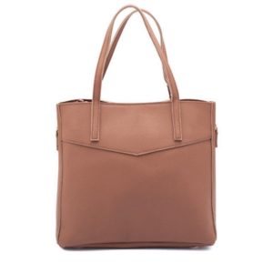 Brown Double Handle Tote Bag