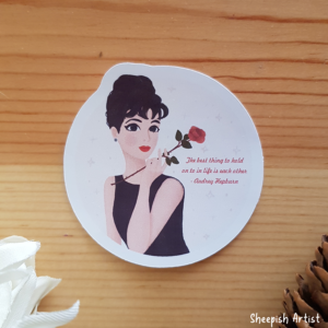 Audrey Hepburn Fan Art Sticker