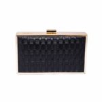 Black Minaudiere Clutch Bag