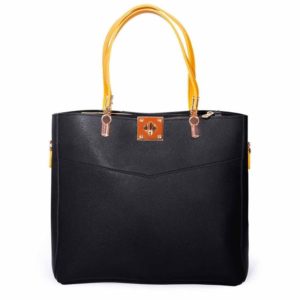 Black leather bag of 11.5 x 10 Inches