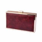 mehroon and gold box clutch 7*4 Inches