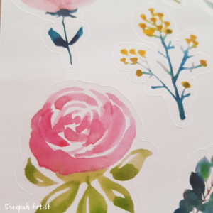 watercolour flower stickers pack i 2
