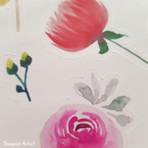 watercolour flower stickers pack ii 2