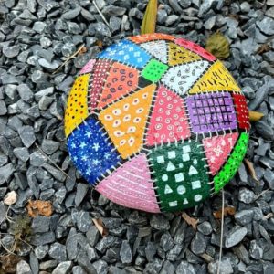 Colorful Pattern Pebble Art Large