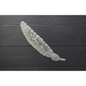 Feather Bookmark (grey + silver)