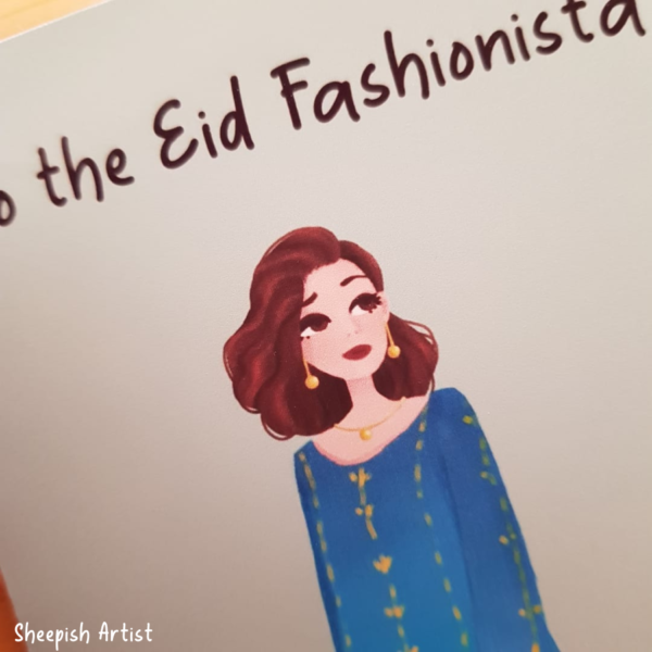 desi style eid cards blue 2