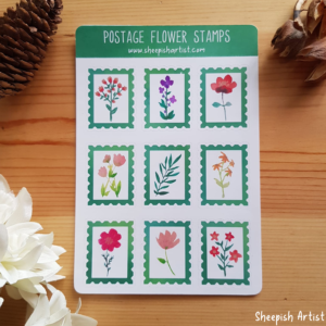 Postage Flower Stamps