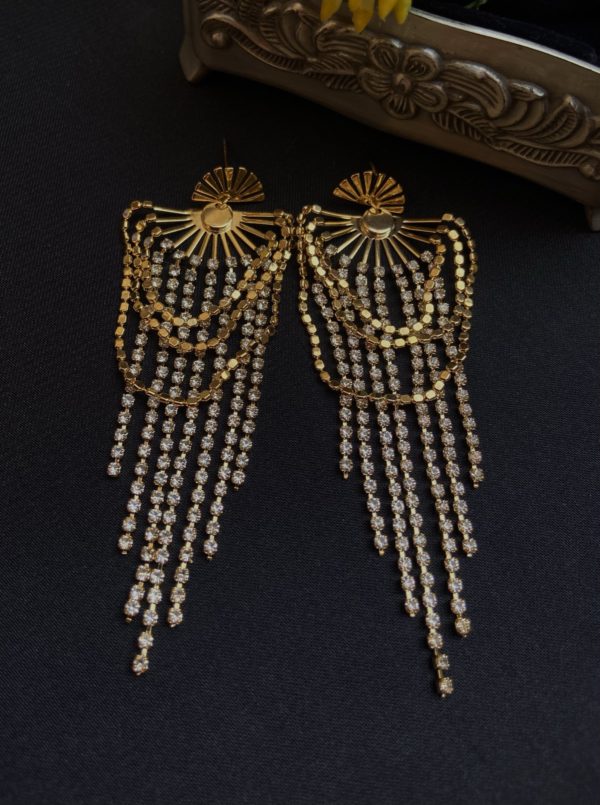 Zoe – Golden Stainless Steel Earrings