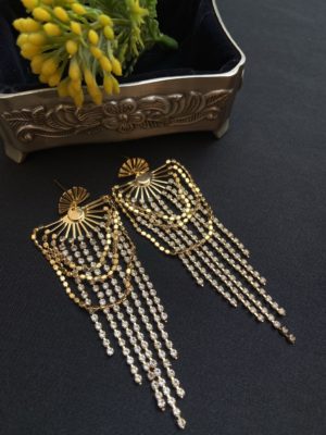 Zoe – Golden Stainless Steel Earrings