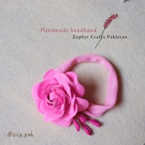Pink Rose Headband 329
