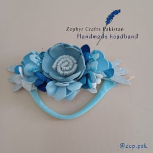 Blue Flower Headband 337