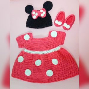 Crochet Mickey mouse frock set