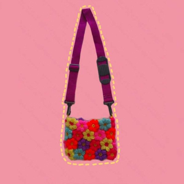 Neon Flower Power Purse