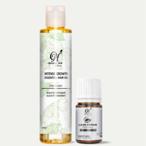 Organic Intense Growth Hair Oil & Lash Growth Serum (Best Combo)