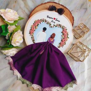 Customizable Embroidery Hoop for couple