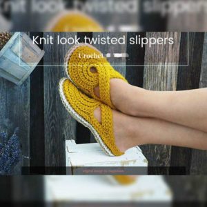 Knit Look Twisted Slippers