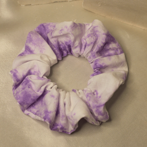 Purple Tie-Dye Cotton Scrunchie