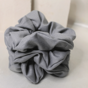 Grey Cotton Scrunchie
