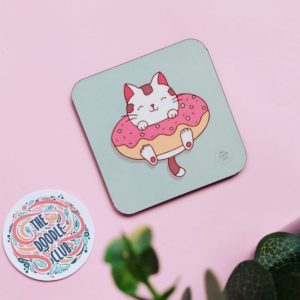 Cat Donut Coaster