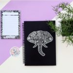 Elephant Doodle Spiral Journal