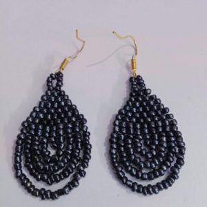 Addicted to black fringes earrings