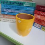 Yellow Hand Painted Flower Pot