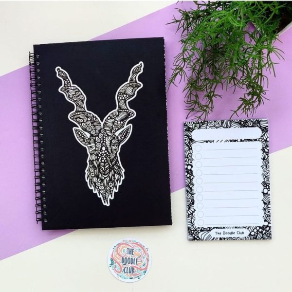 Markhor Doodle Spiral Journal