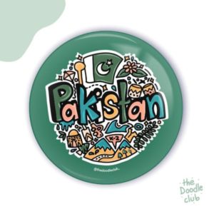 Pakistan Doodle Pin Badge