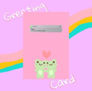 Pink I Love You greeting card