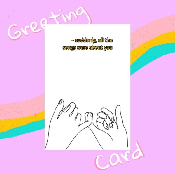 Songs about you greeting card
