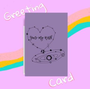 Greeting Card with galactical heart