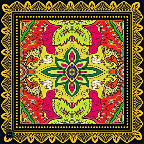 Traditional Rangoli Art - Silk Bandana